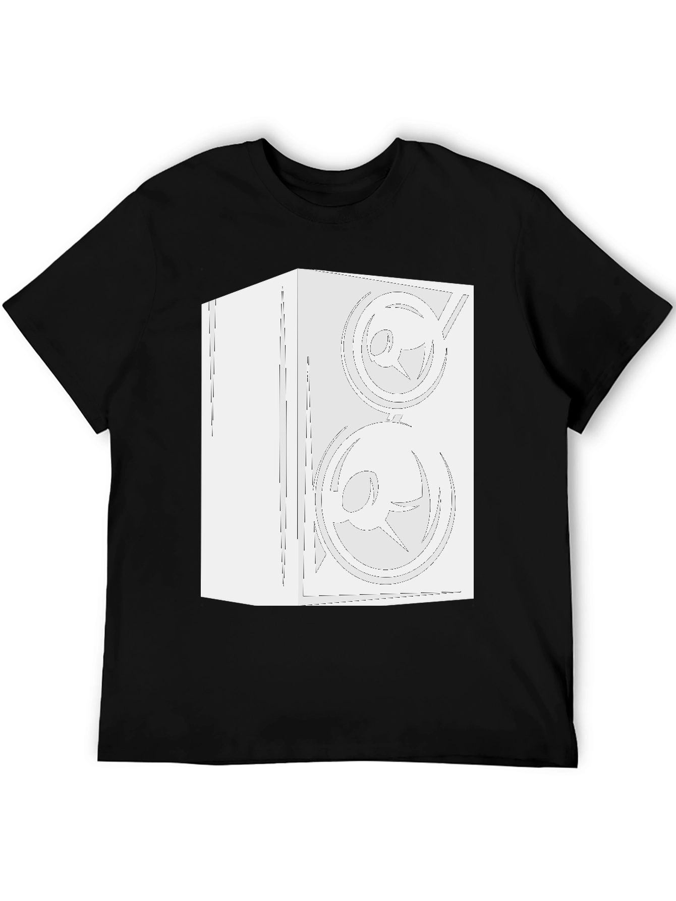 Speaker Graphic Tee - Black Cotton Comfort