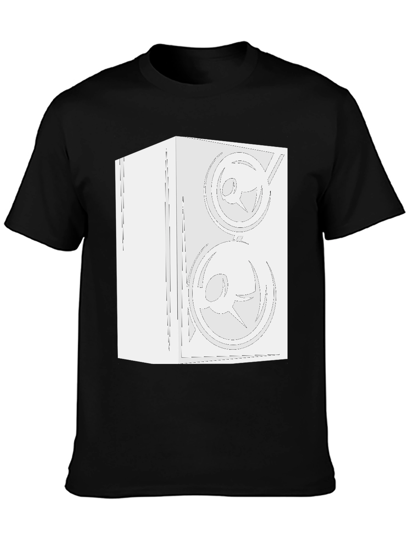 Speaker Graphic Tee - Black Cotton Comfort