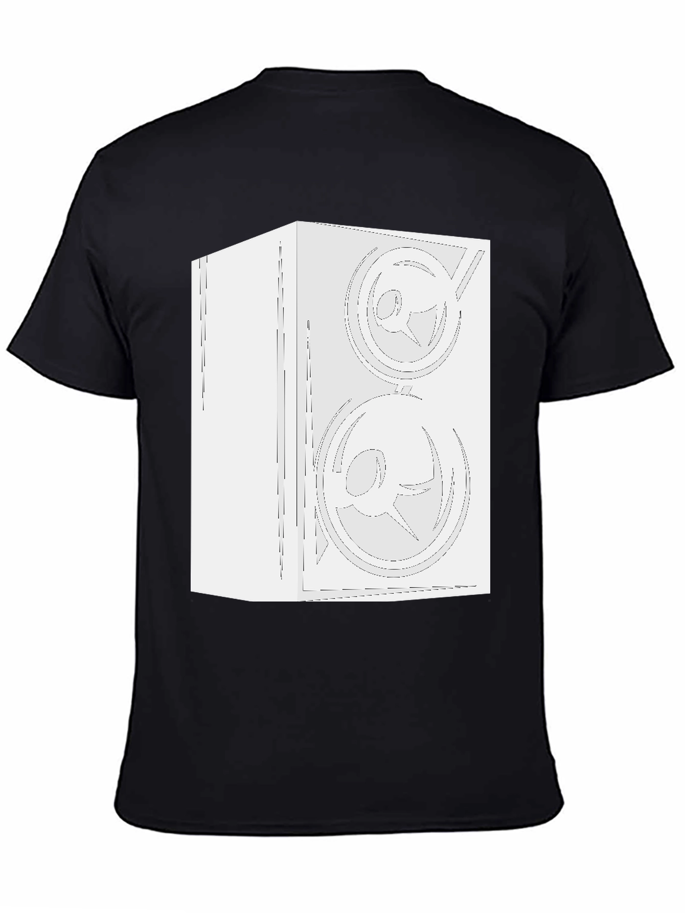 Speaker Graphic Tee - Black Cotton Comfort
