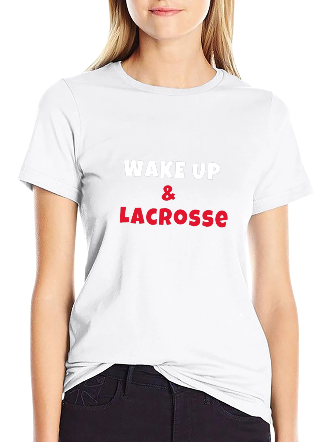 Wake Up & Lacrosse Graphic Tee - Soft Cotton