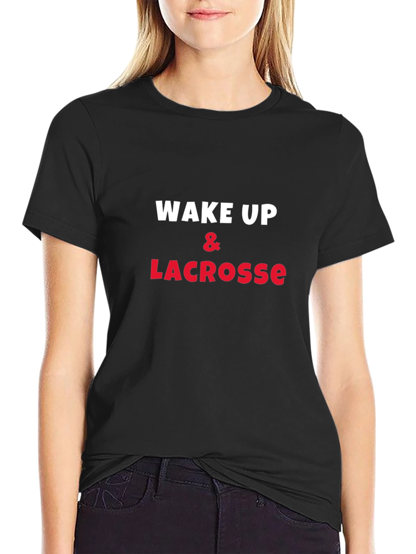Wake Up & Lacrosse Graphic Tee - Soft Cotton