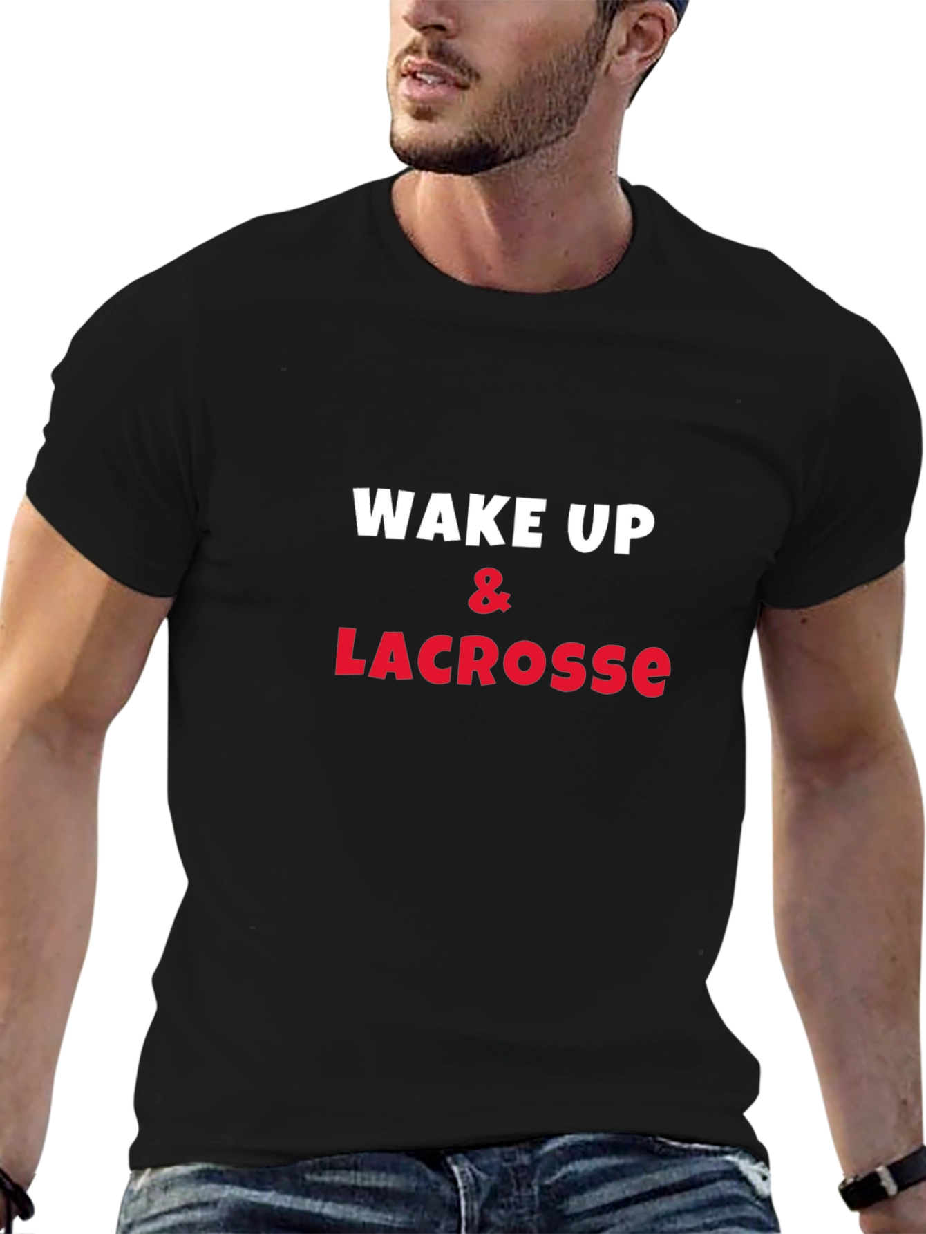 Wake Up & Lacrosse Graphic Tee - Soft Cotton