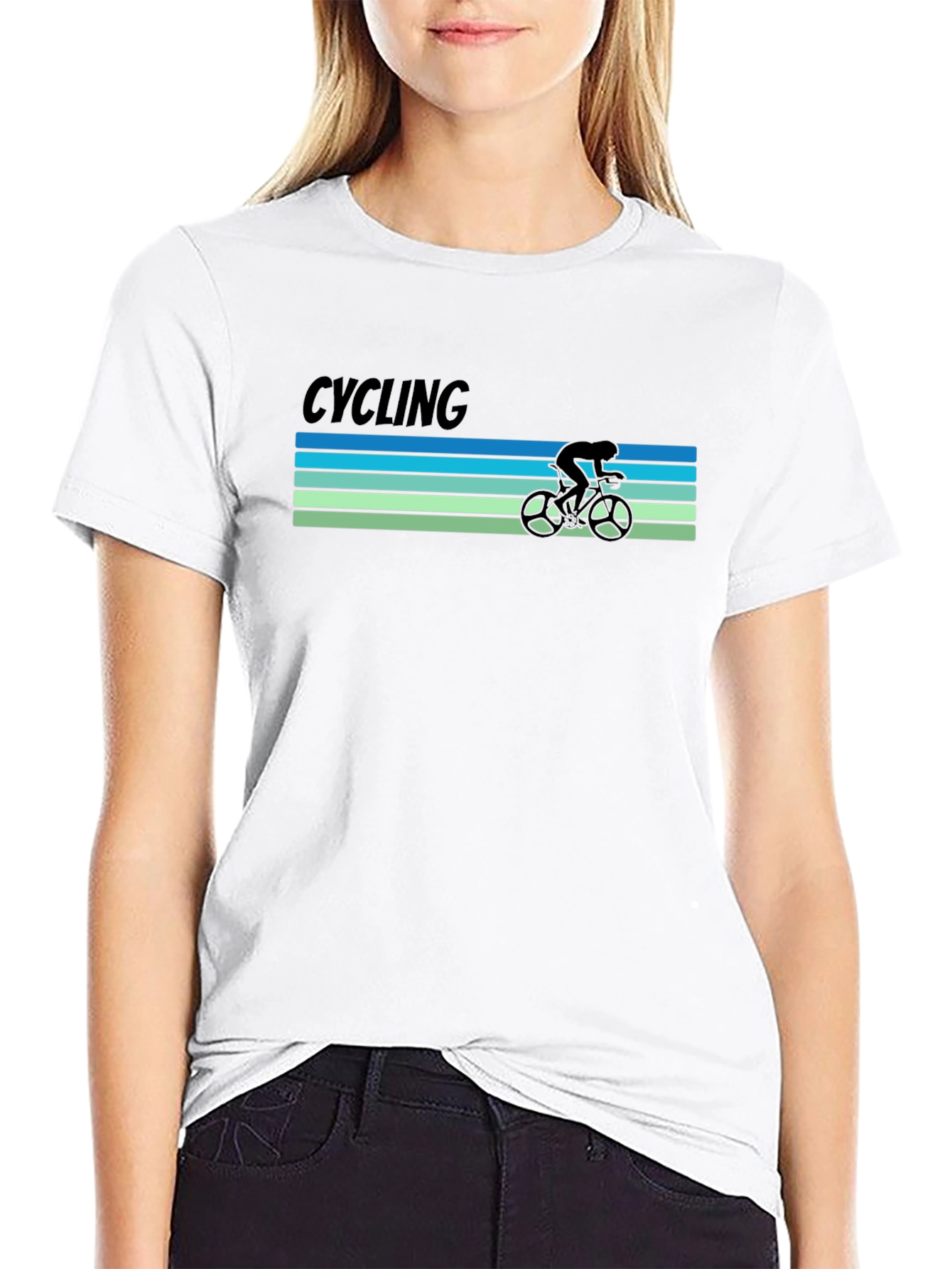 Cycling Retro T-Shirt -  Bicycle Rider Tee