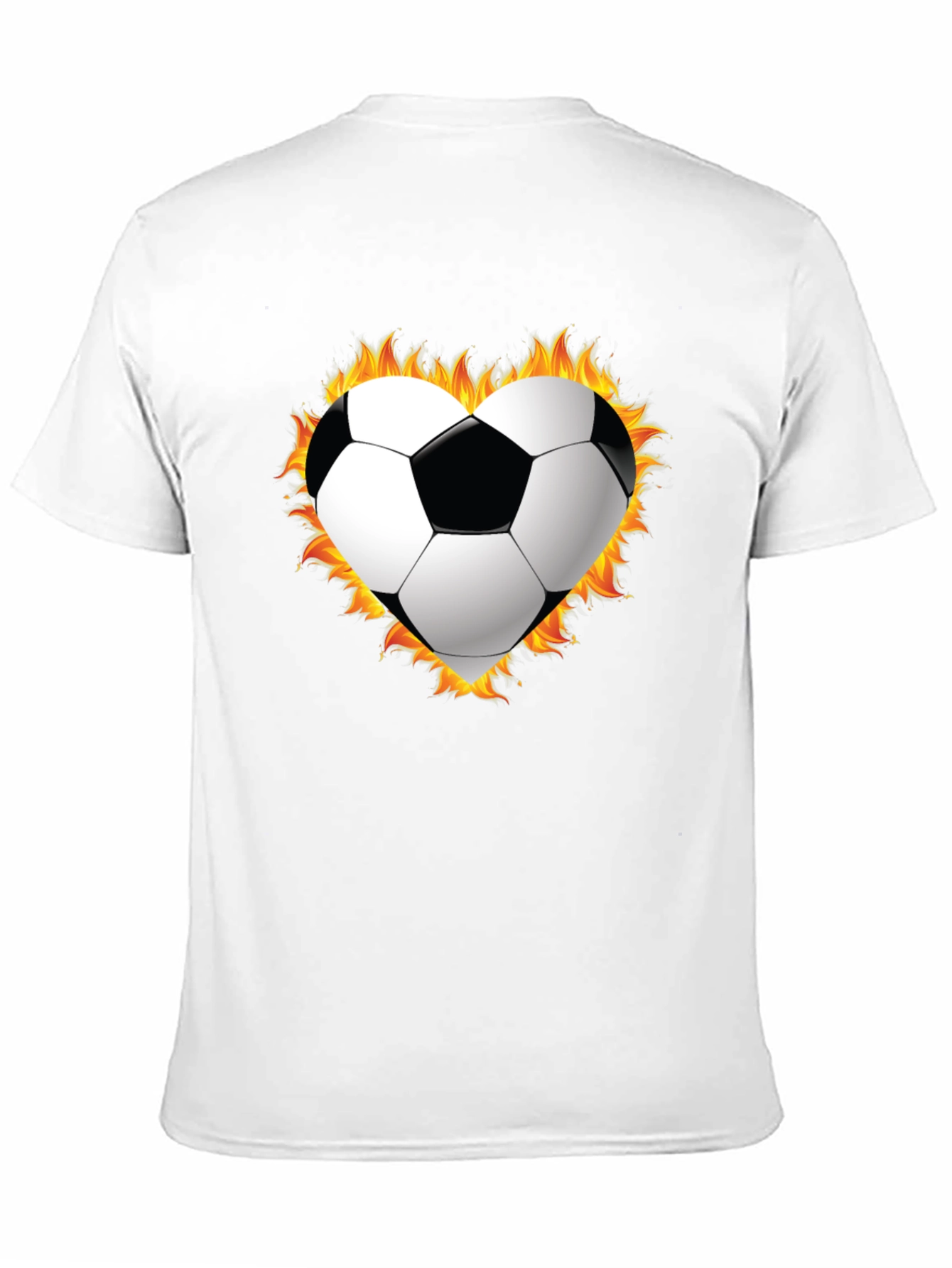 Fiery Soccer Heart T-Shirt