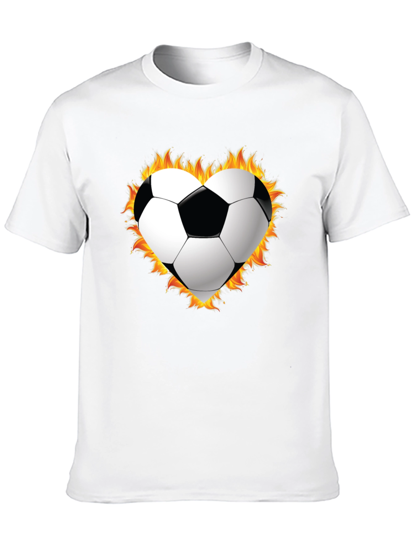 Fiery Soccer Heart T-Shirt