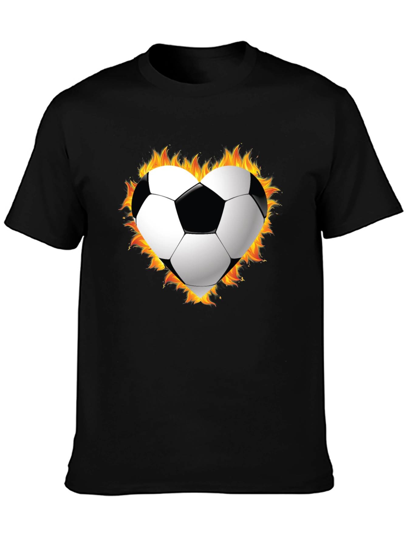 Fiery Soccer Heart T-Shirt