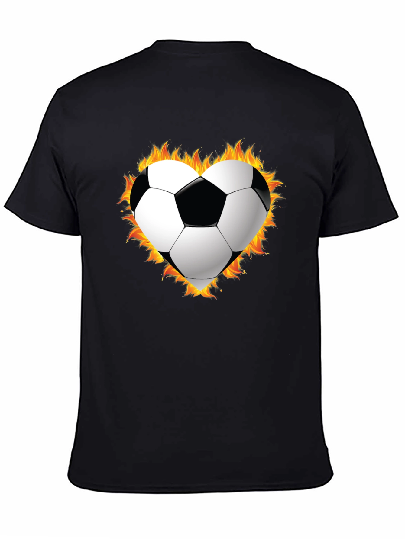 Fiery Soccer Heart T-Shirt