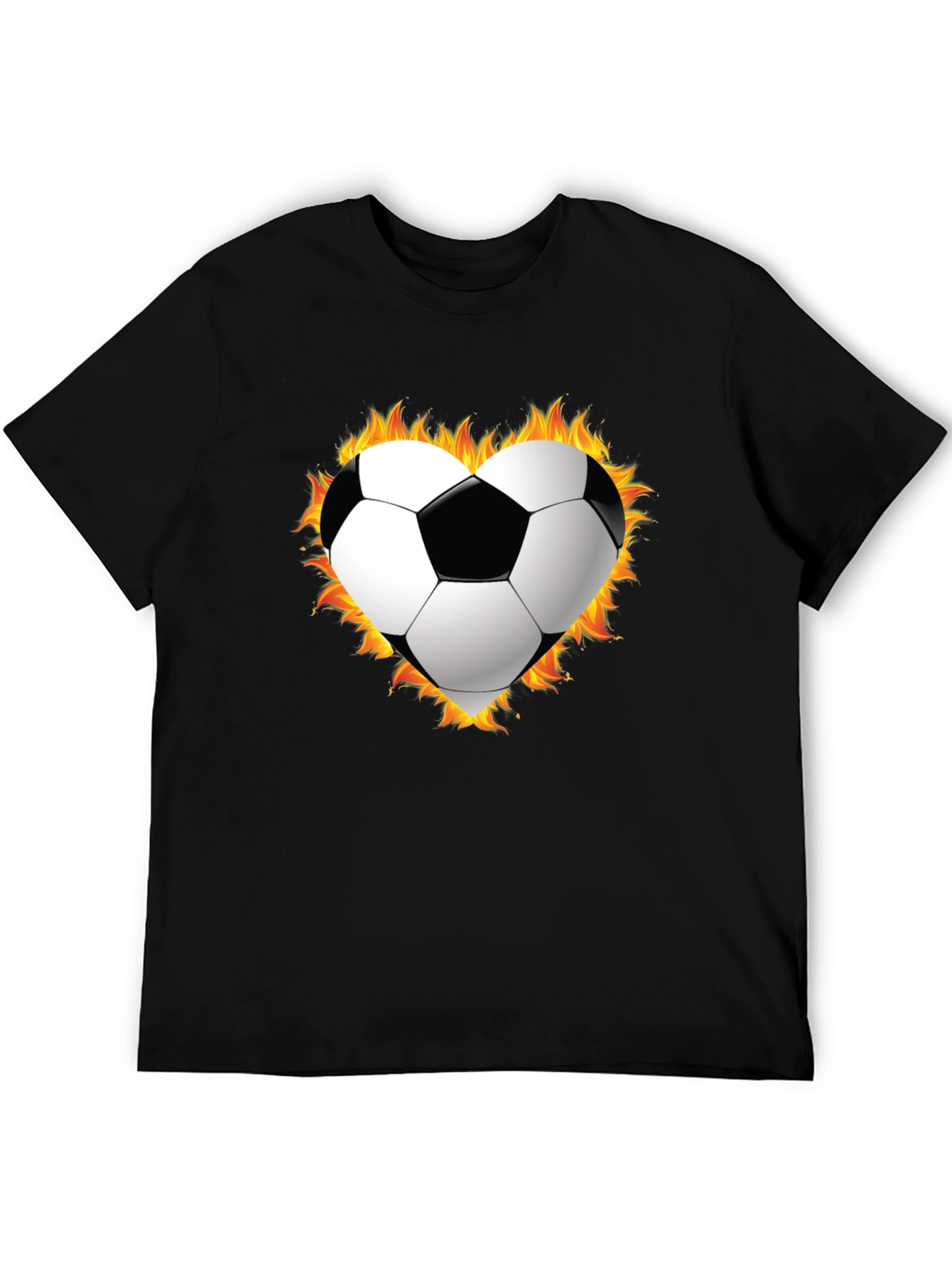 Fiery Soccer Heart T-Shirt