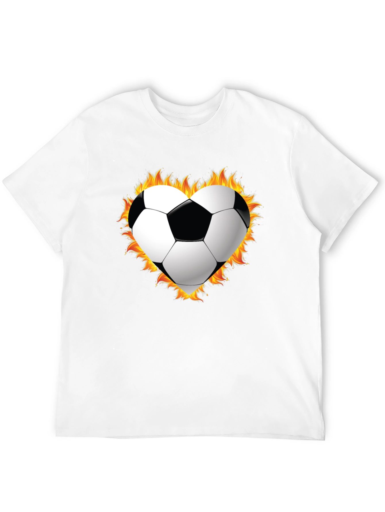Fiery Soccer Heart T-Shirt