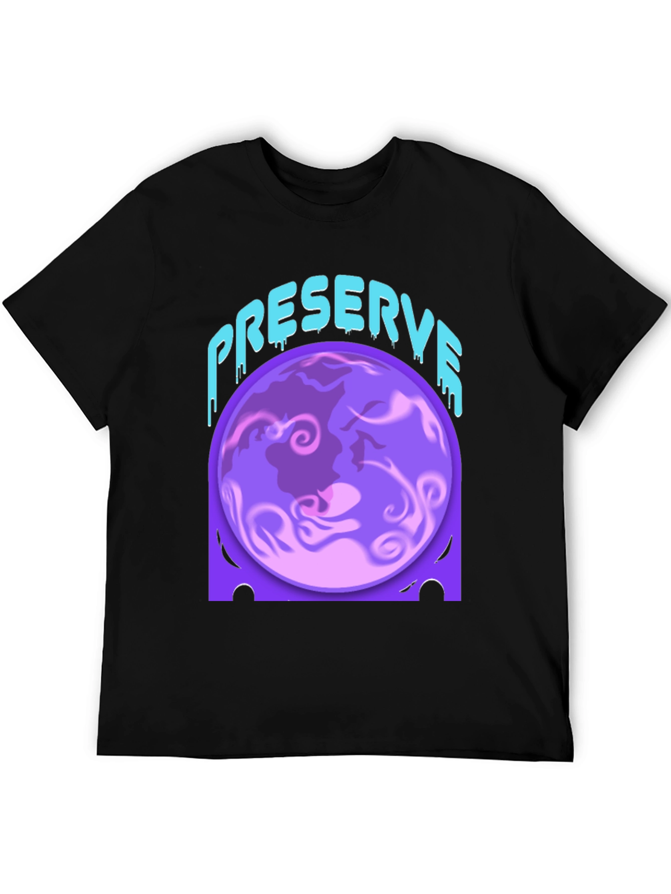 Preserve Planet Graphic Tee - Black Cotton Blend