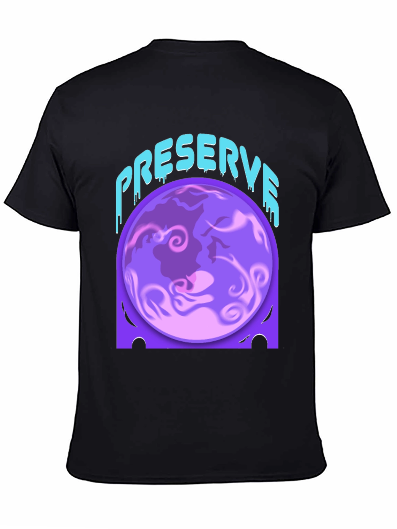 Preserve Planet Graphic Tee - Black Cotton Blend