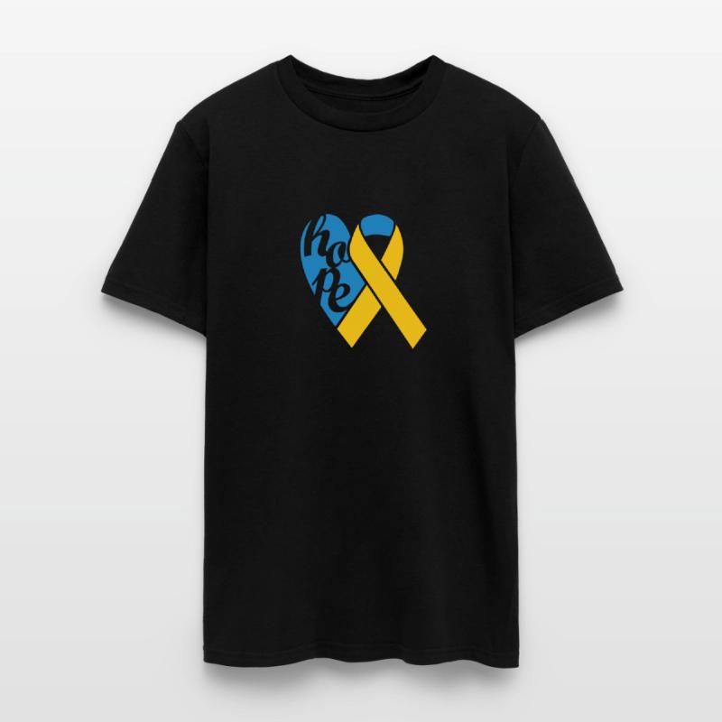 Hope Ukraine Support Ribbon Blue And Yellow