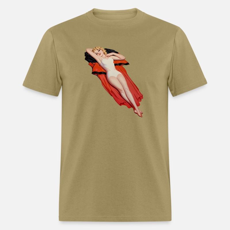 Hot Blonde Up Relaxing In Bikini-Retro Pinup