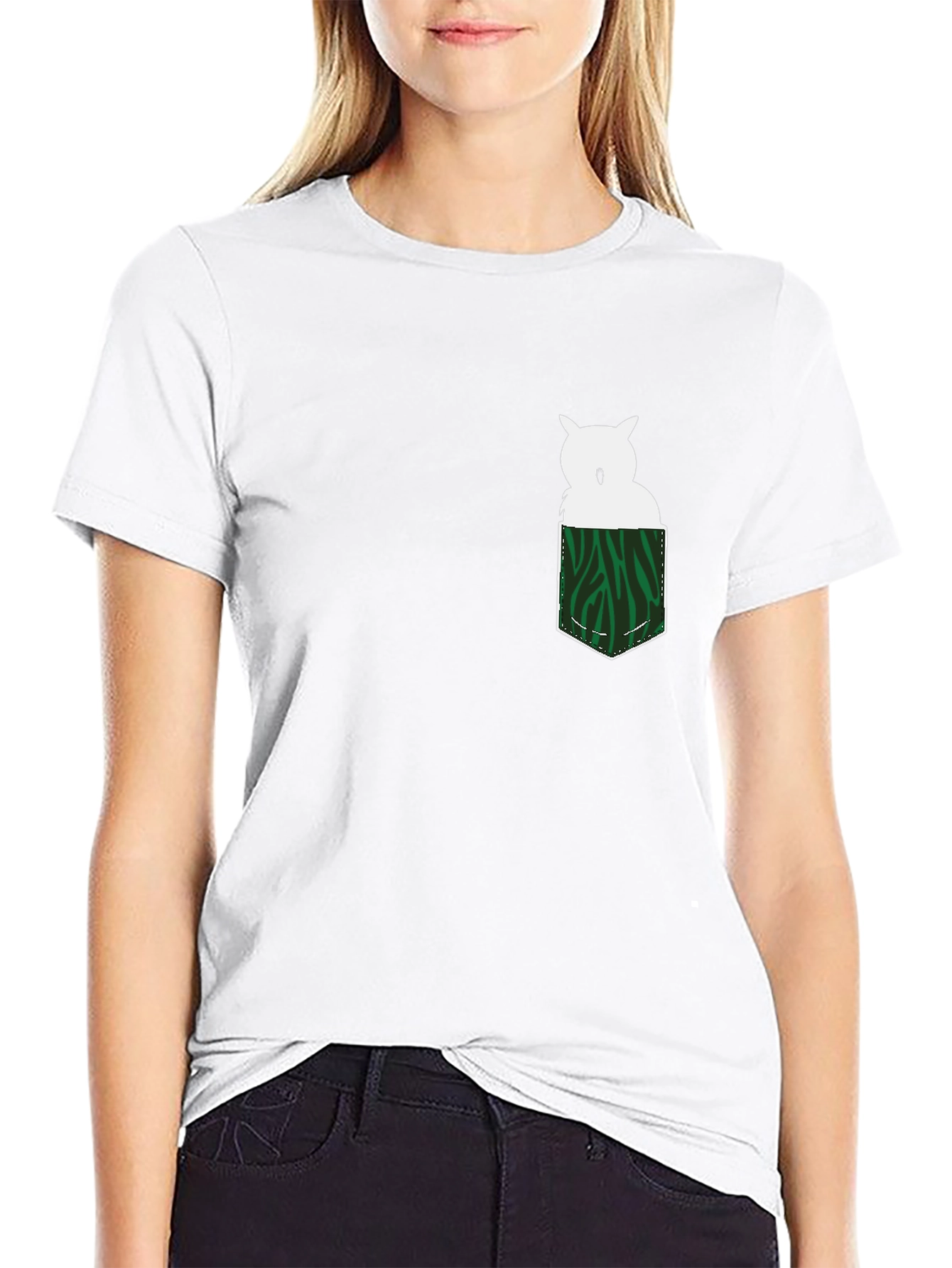 Owl in Pocket Graphic Tee - Mens Black T-Shirt