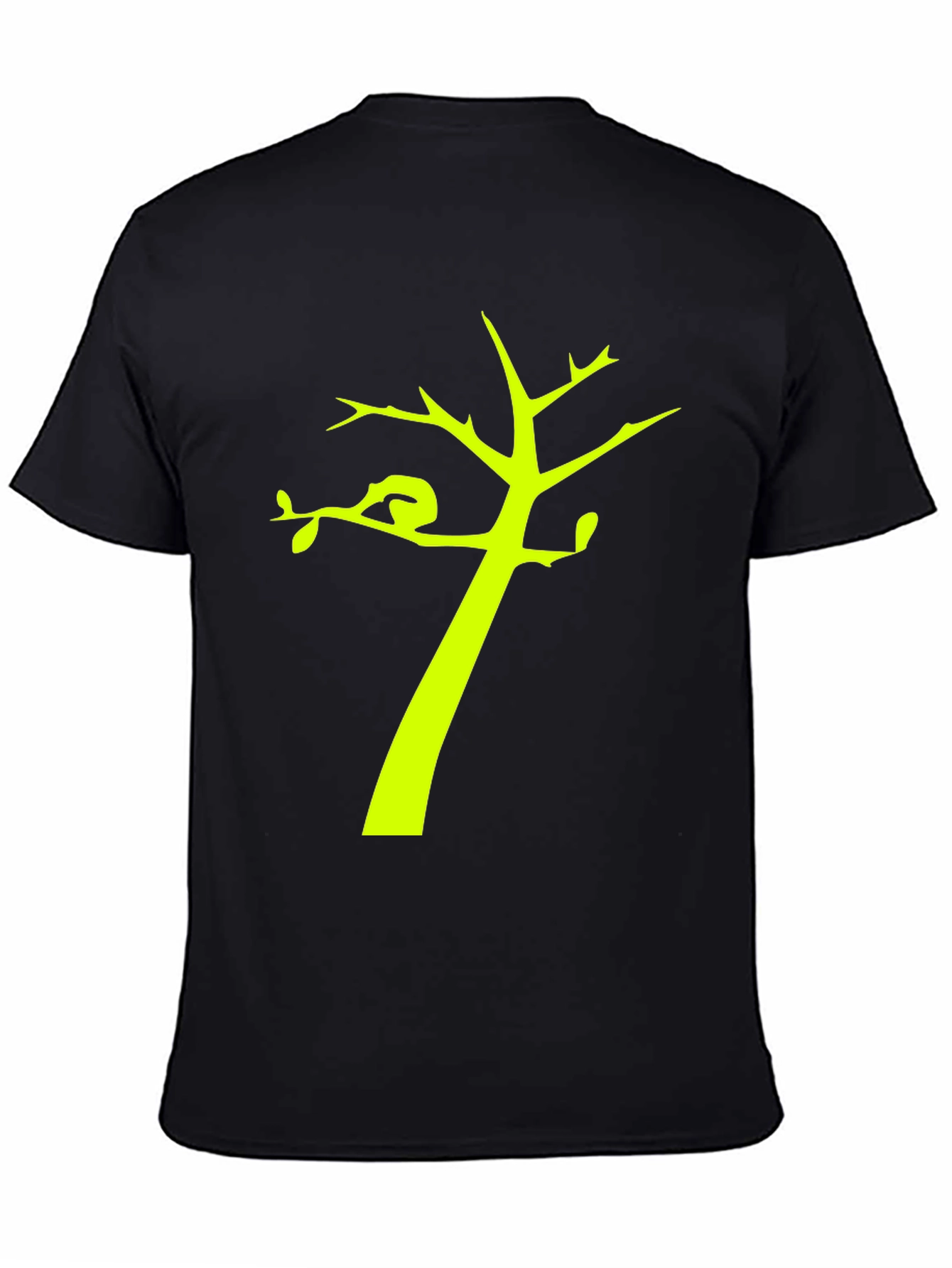 Black T-Shirt with Tree Graphic