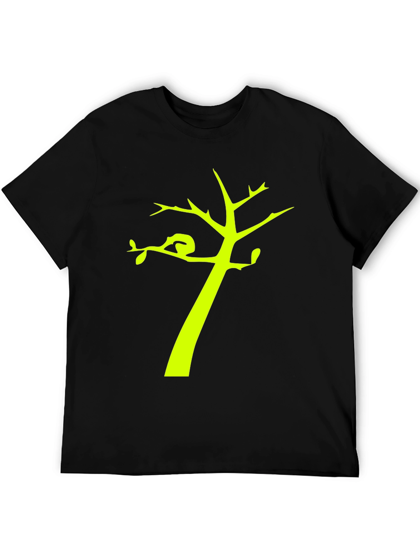 Black T-Shirt with Tree Graphic