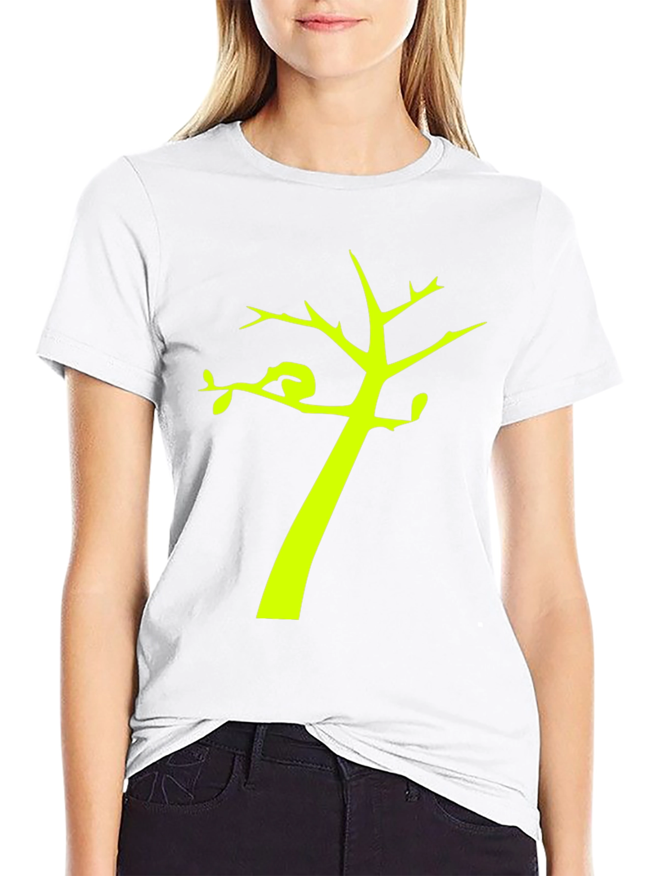 Black T-Shirt with Tree Graphic