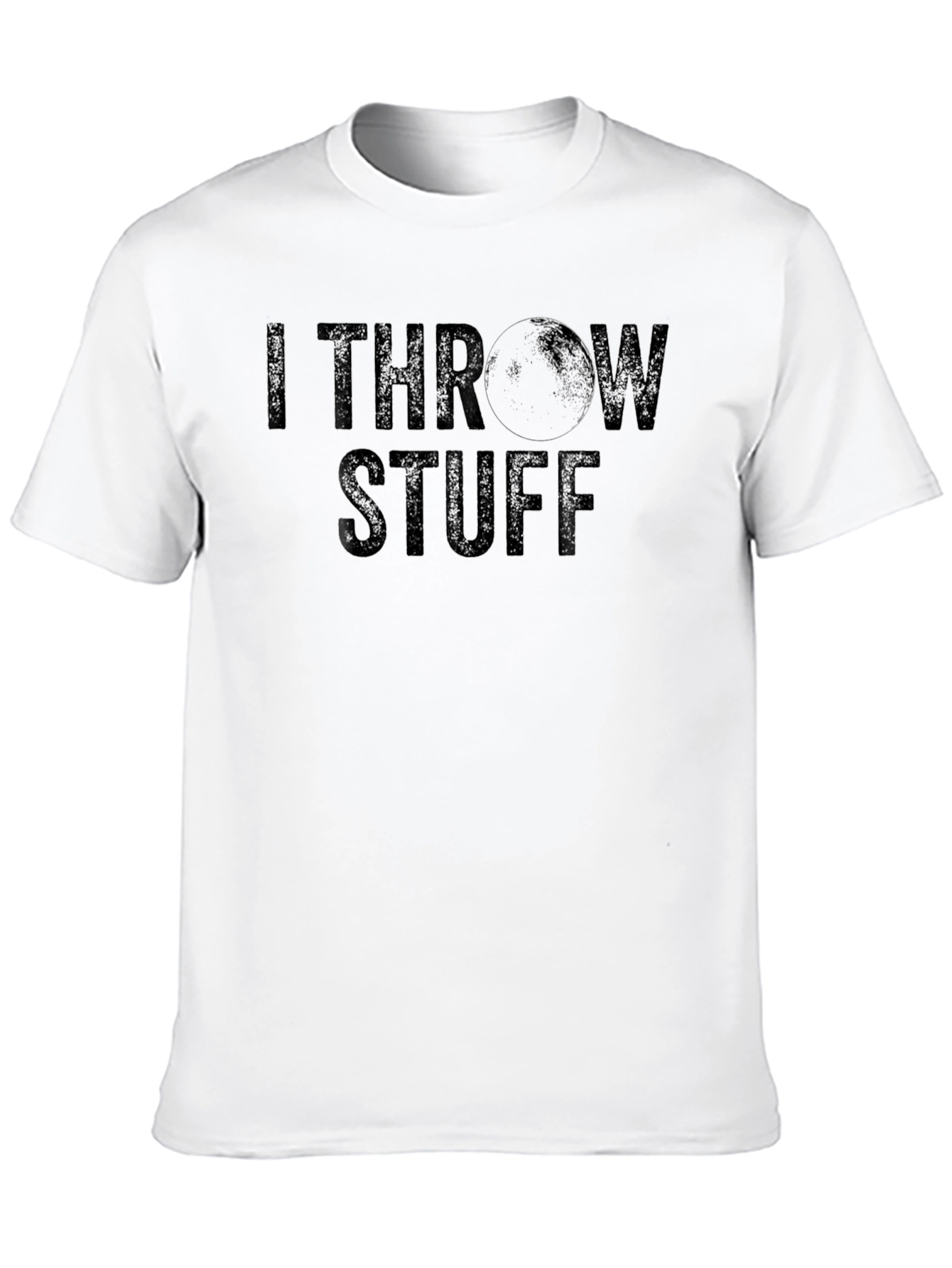 I Throw Stuff Black Graphic T-Shirt