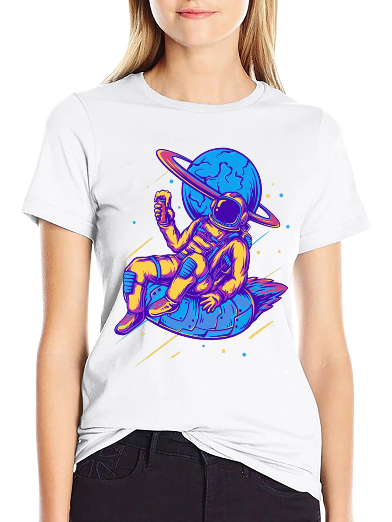 Astronaut in Space Graphic T-Shirt