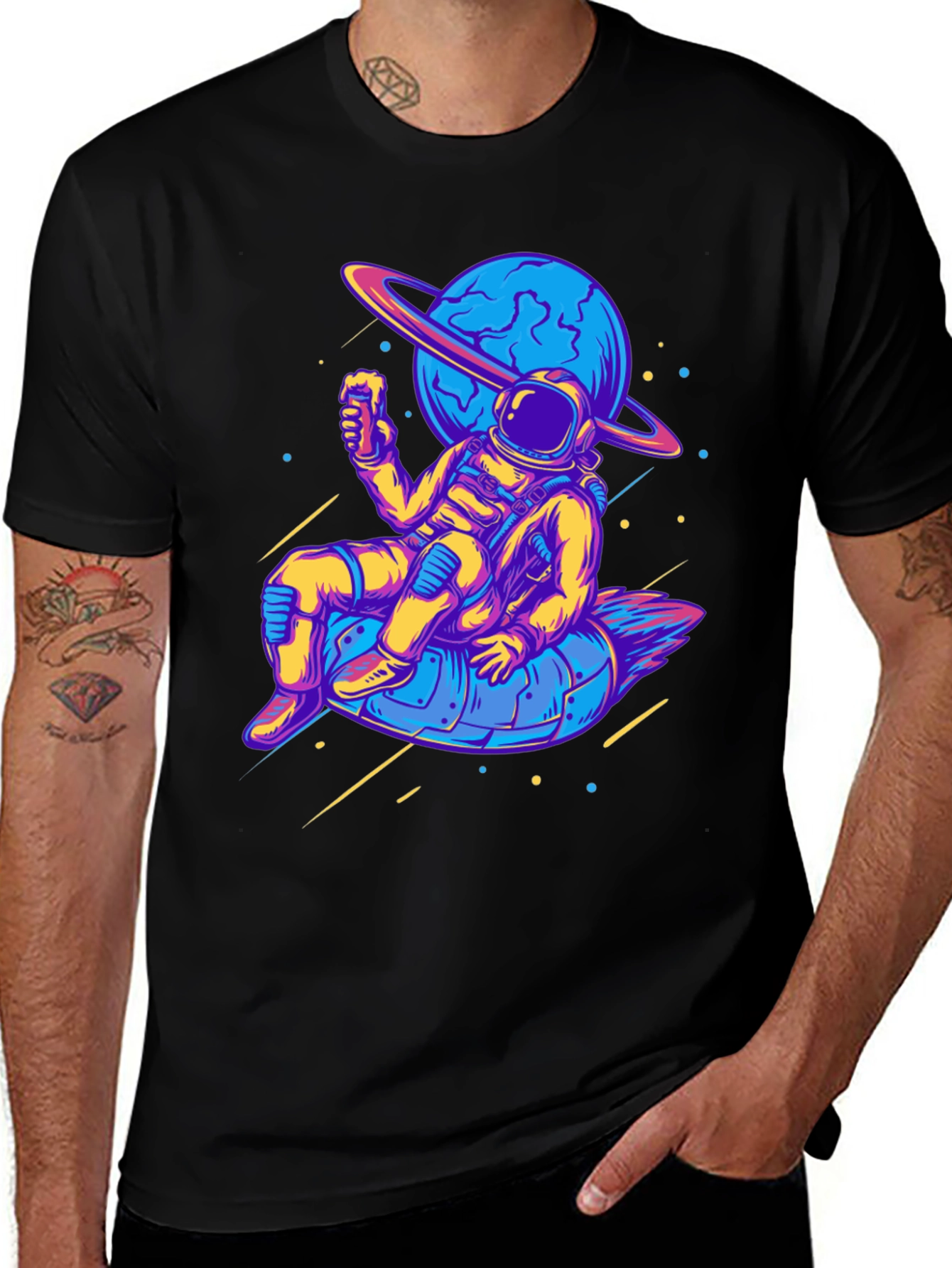 Astronaut in Space Graphic T-Shirt