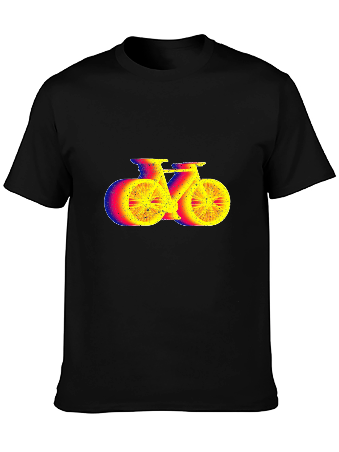 Cool Graphic Bike Print Black T-Shirt