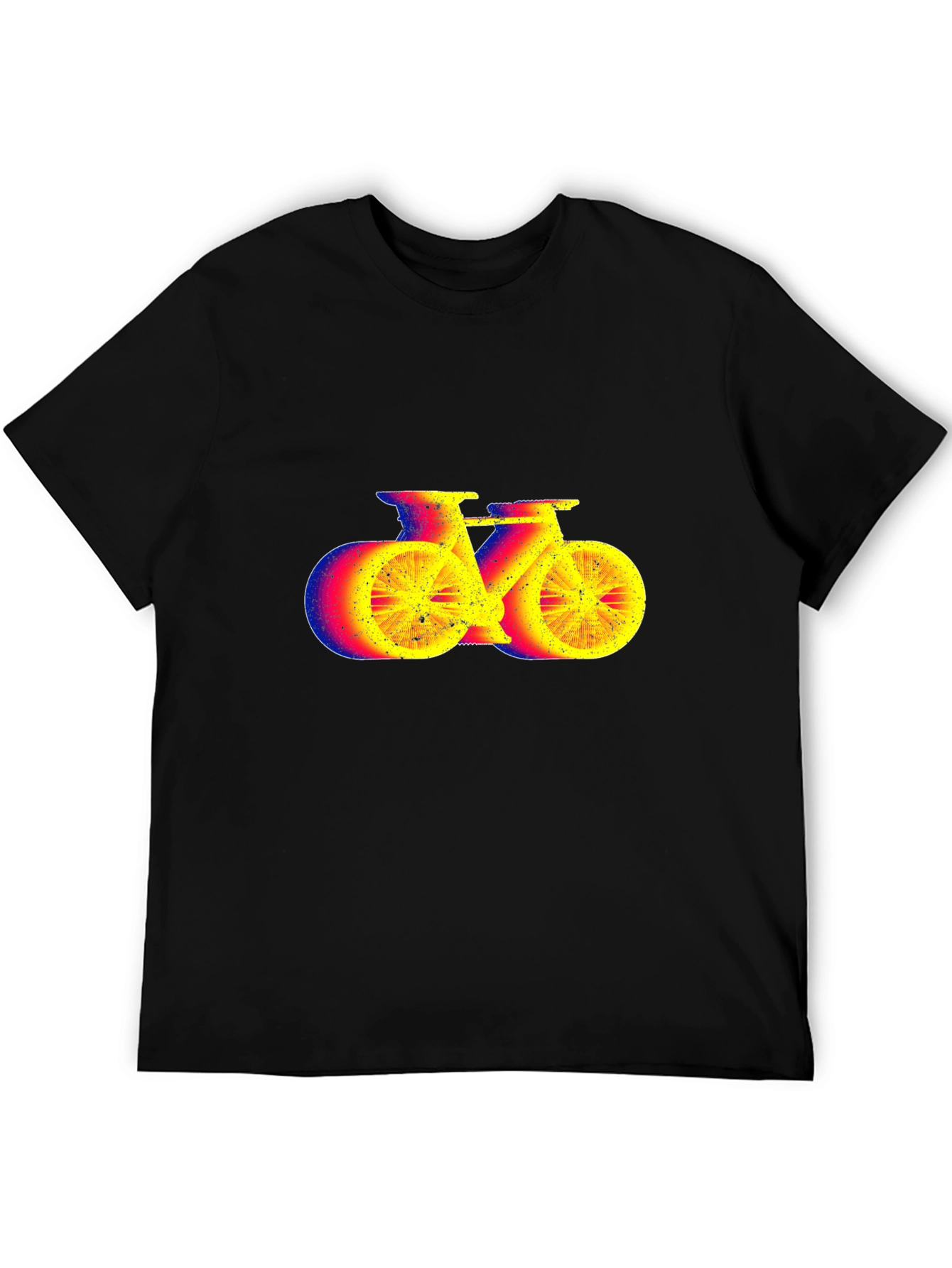 Cool Graphic Bike Print Black T-Shirt