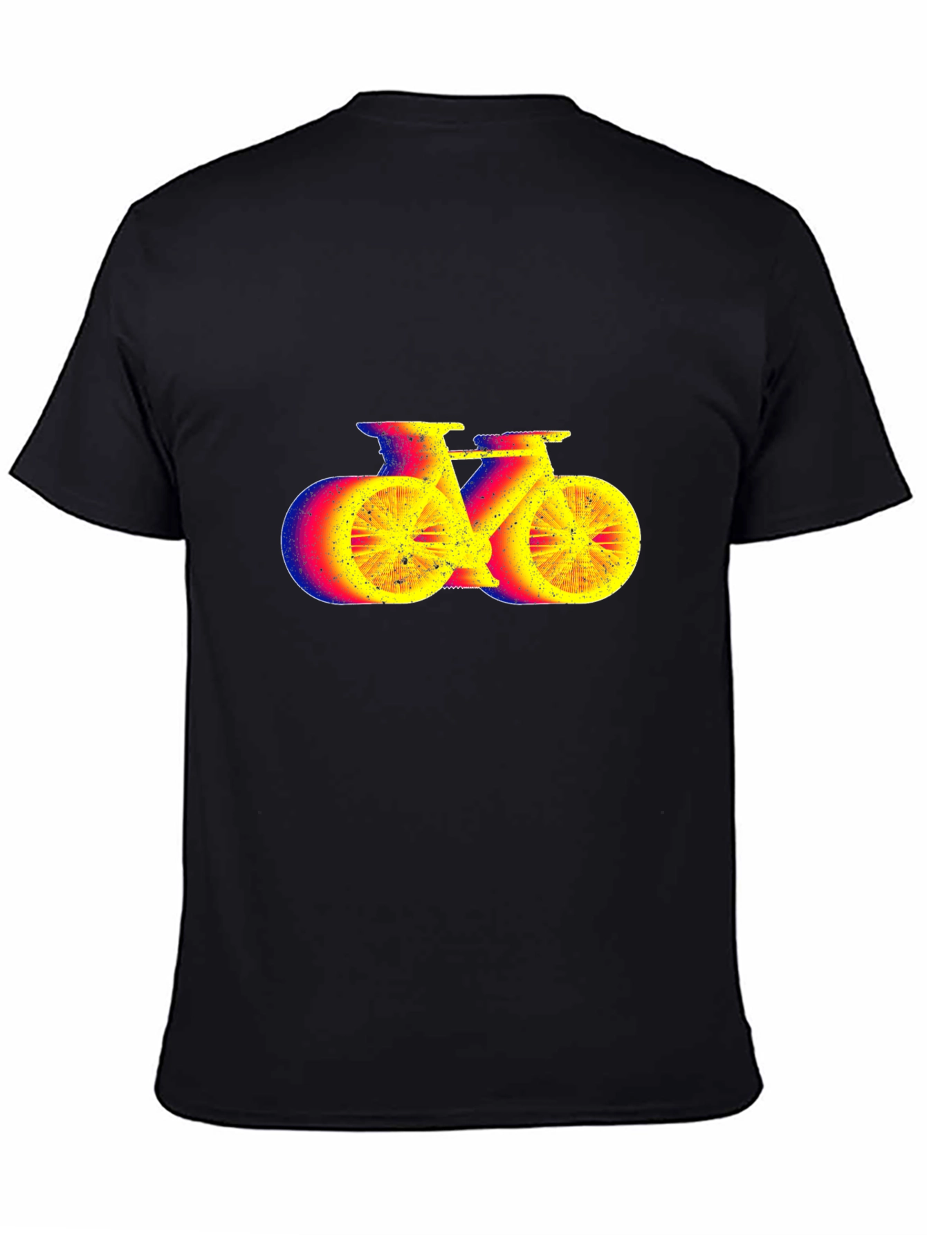 Cool Graphic Bike Print Black T-Shirt
