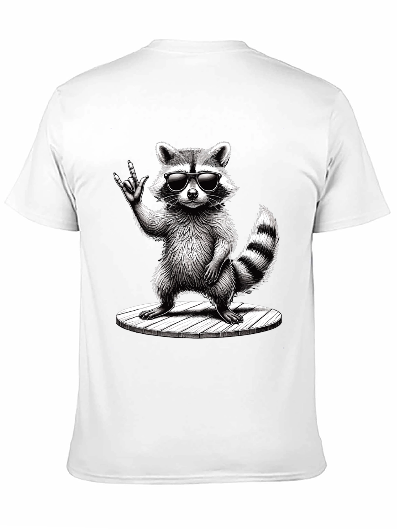 Cool Raccoon Graphic Tee - Rock On!