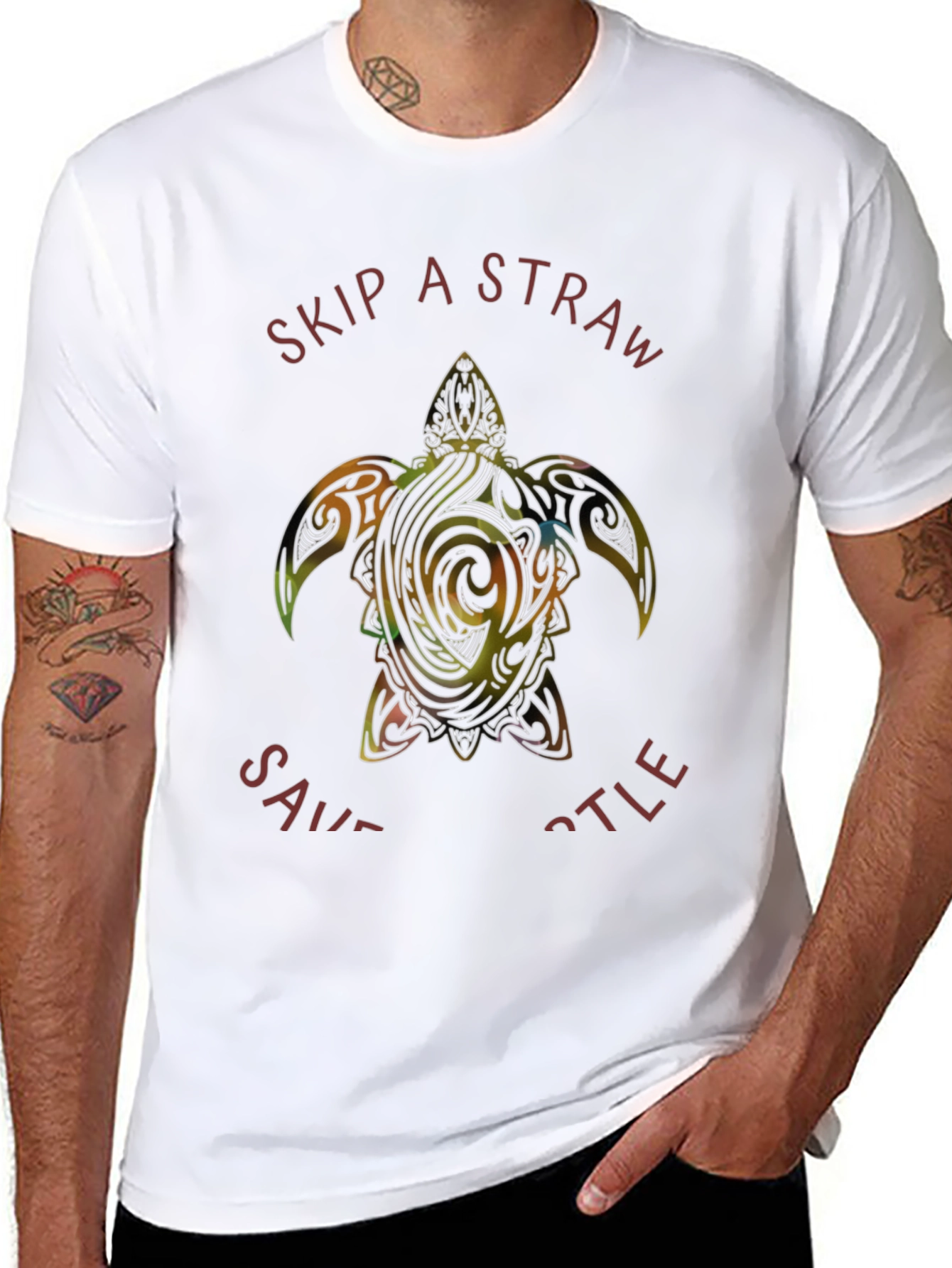 Skip a Straw Save a Turtle T-Shirt