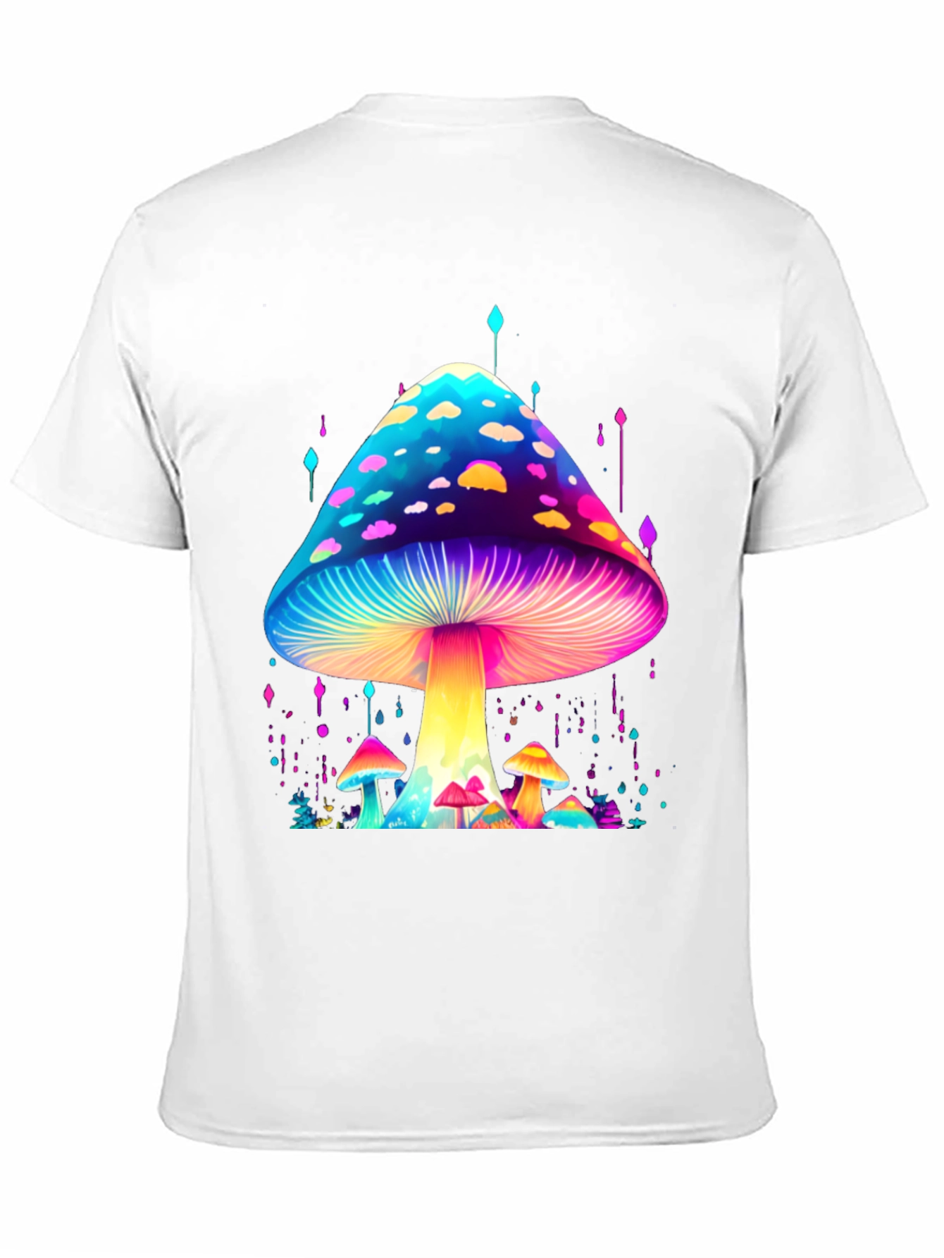 Psychedelic Mushroom Black T-Shirt