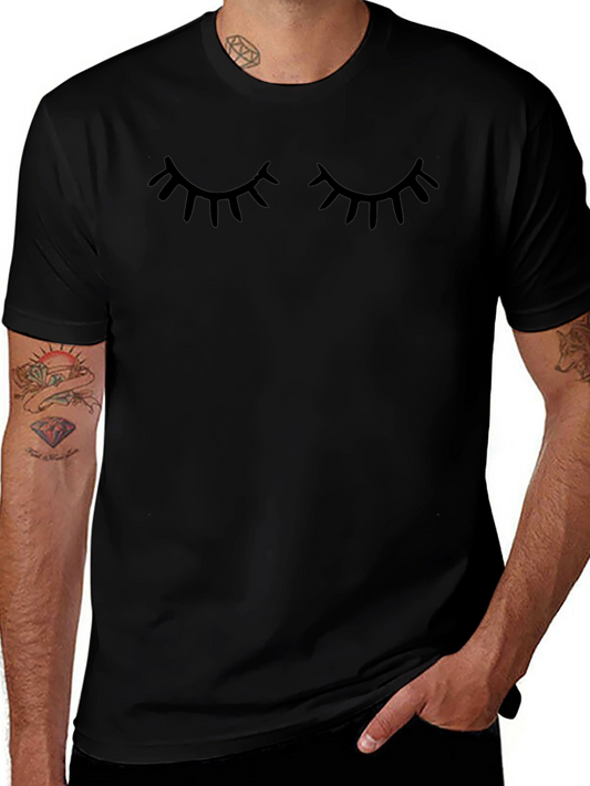 Eyelash Graphic Black T-Shirt