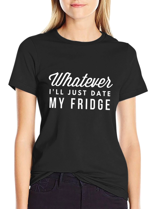 Funny Date My Fridge Black T-Shirt
