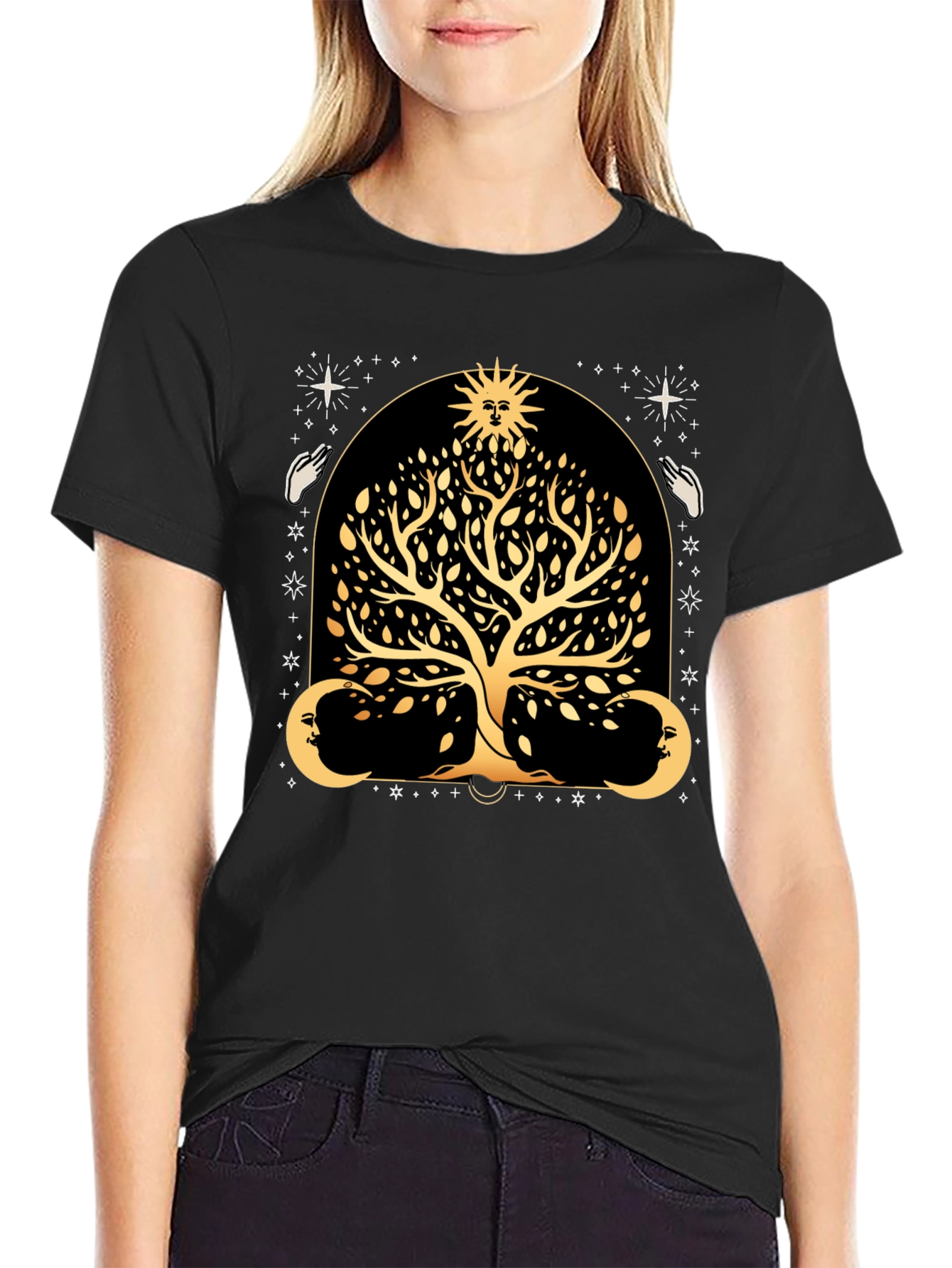 Mystic Tree of Life Black T-Shirt