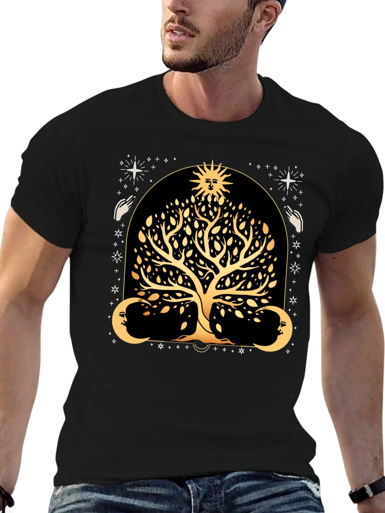 Mystic Tree of Life Black T-Shirt