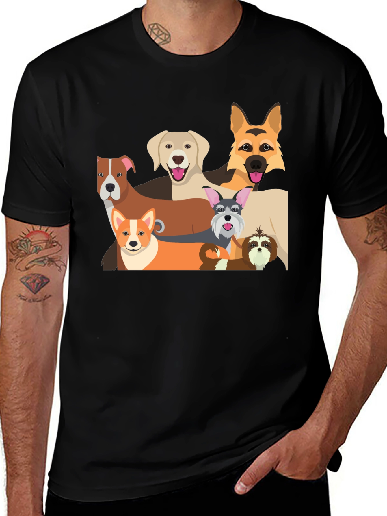Dog Breed Graphic T-Shirt - Pet Lover Tee