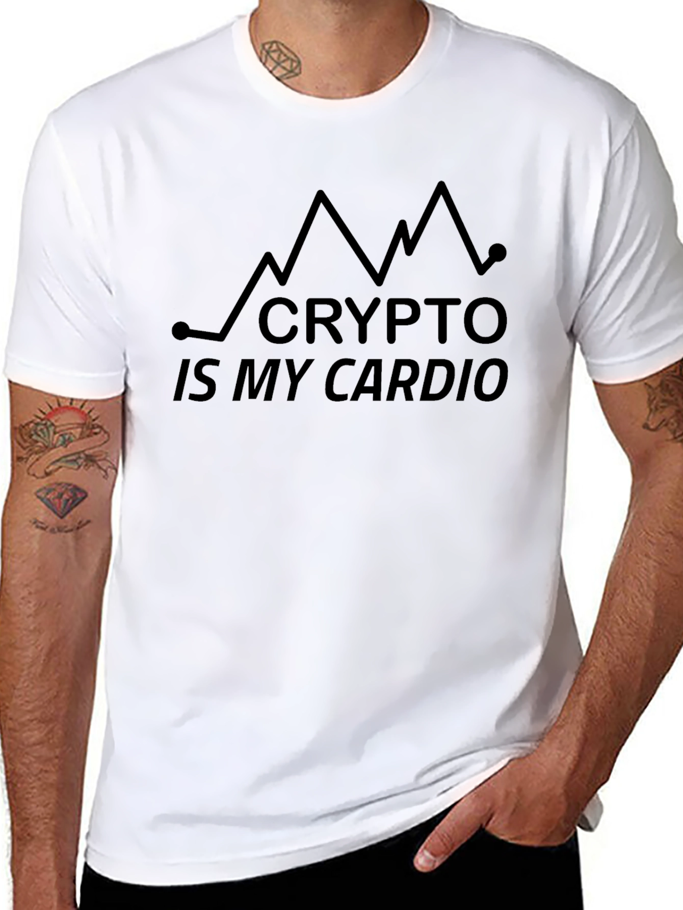 Crypto Is My Cardio Black T-Shirt
