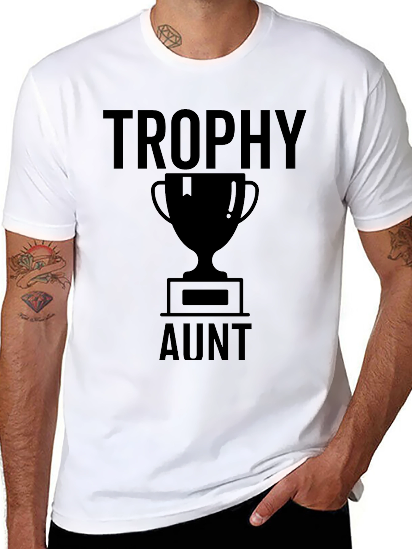 Trophy Aunt Graphic T-Shirt -  Fun Gift Idea