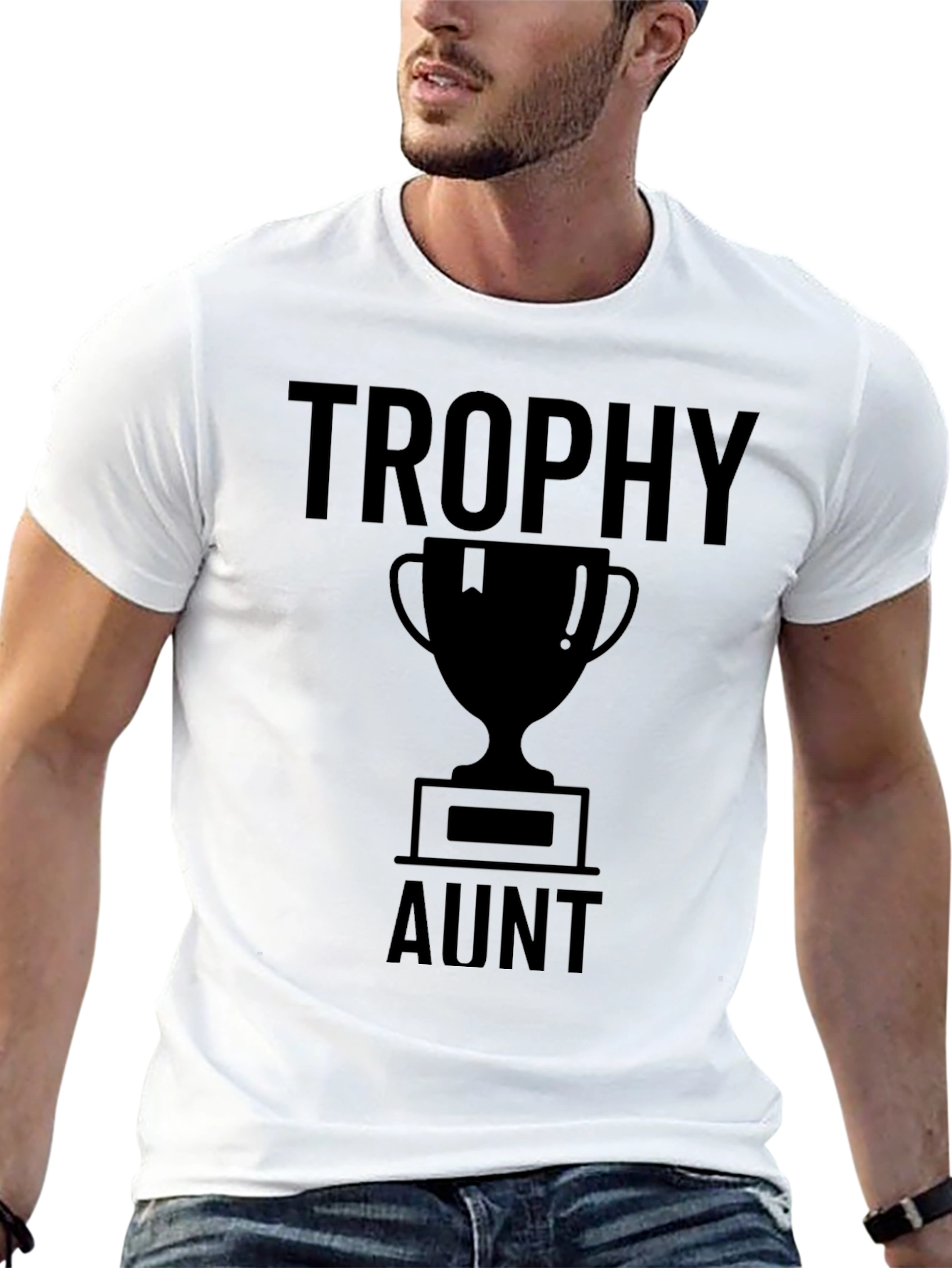 Trophy Aunt Graphic T-Shirt -  Fun Gift Idea