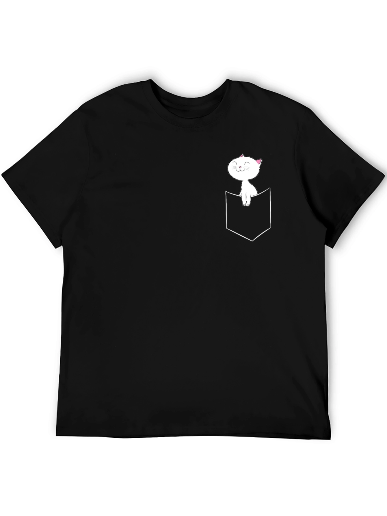 Cat in Pocket Graphic T-Shirt