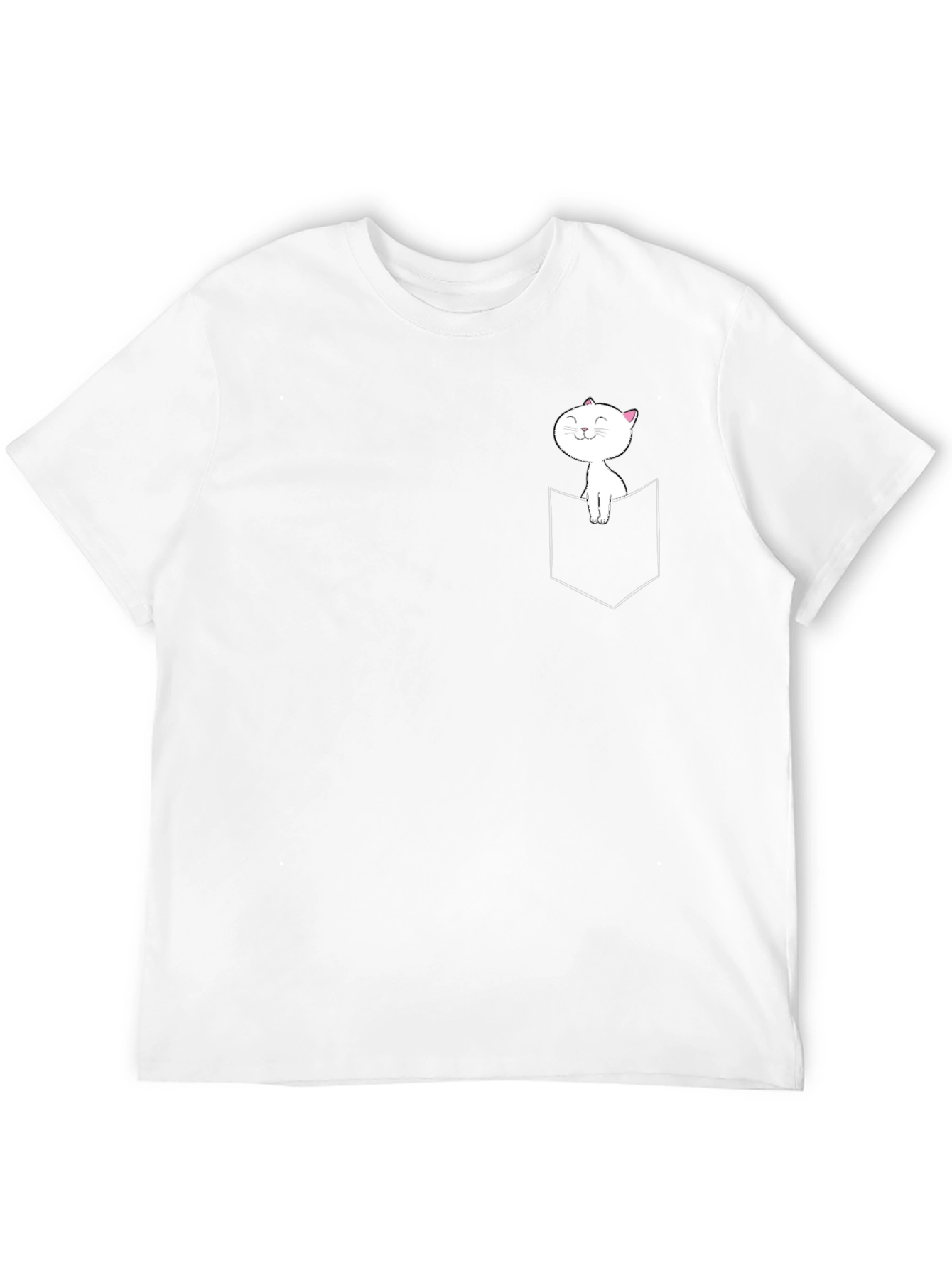 Cat in Pocket Graphic T-Shirt