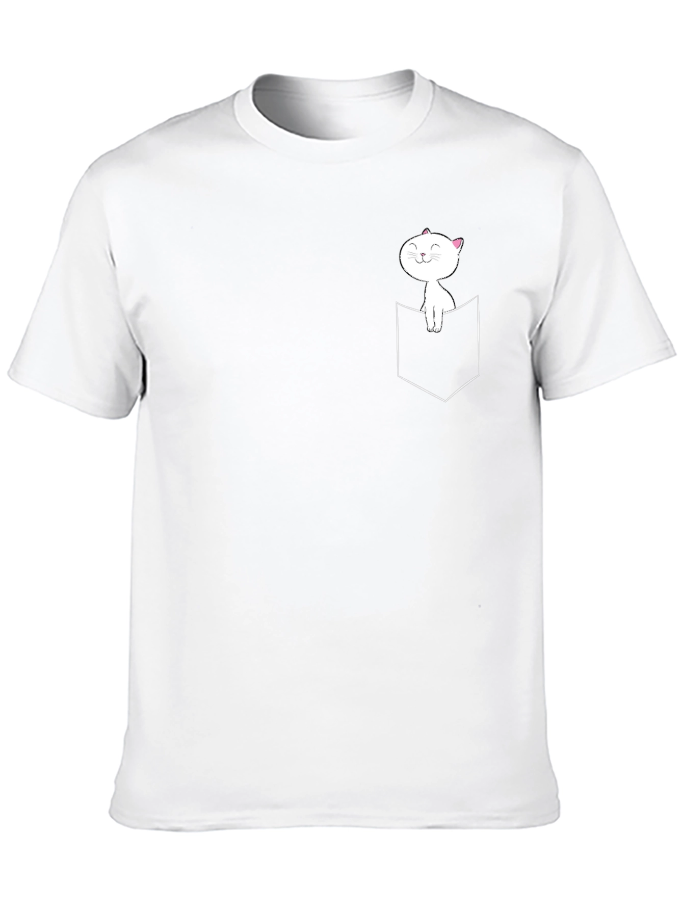 Cat in Pocket Graphic T-Shirt