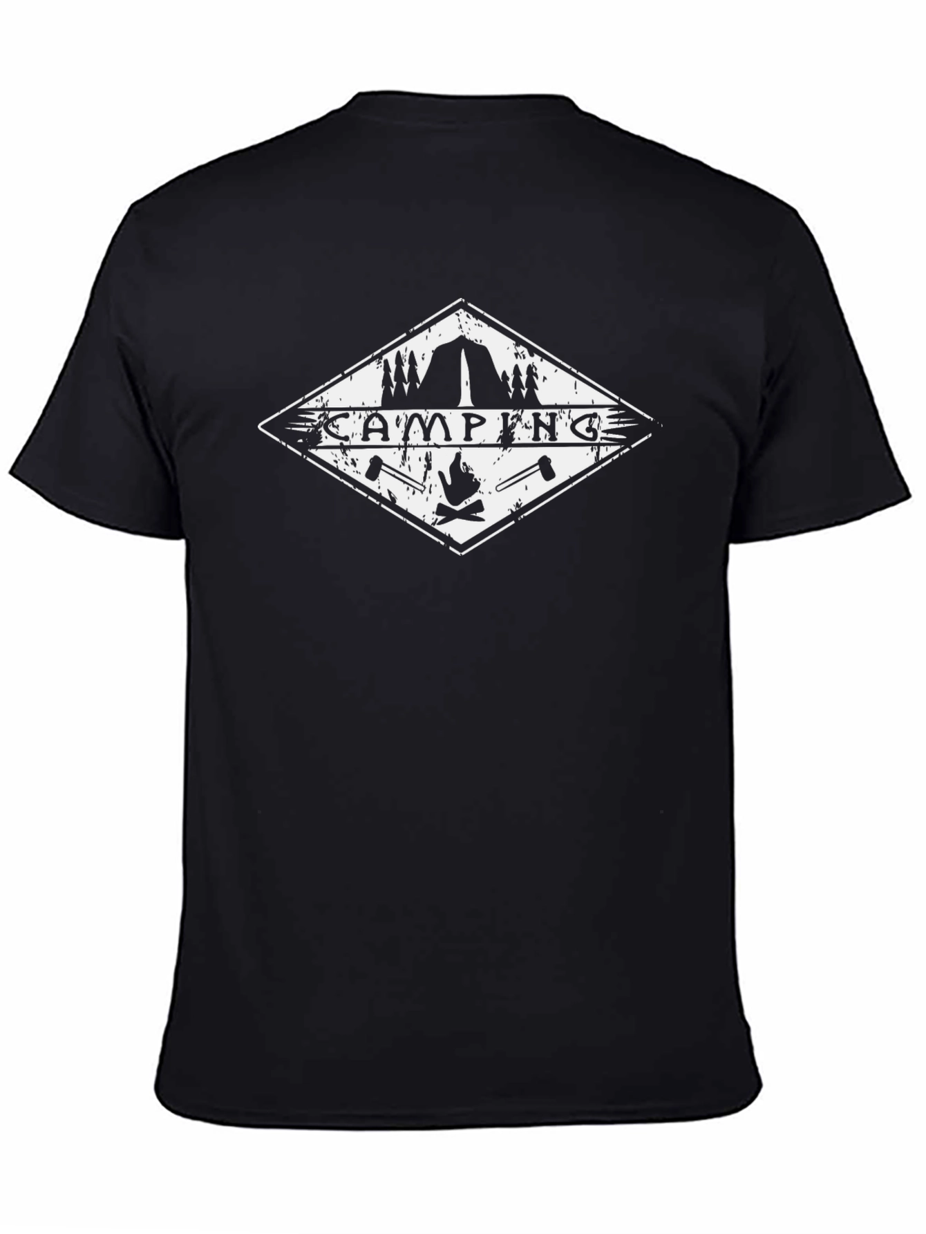 Camping Adventure Graphic Tee - Black