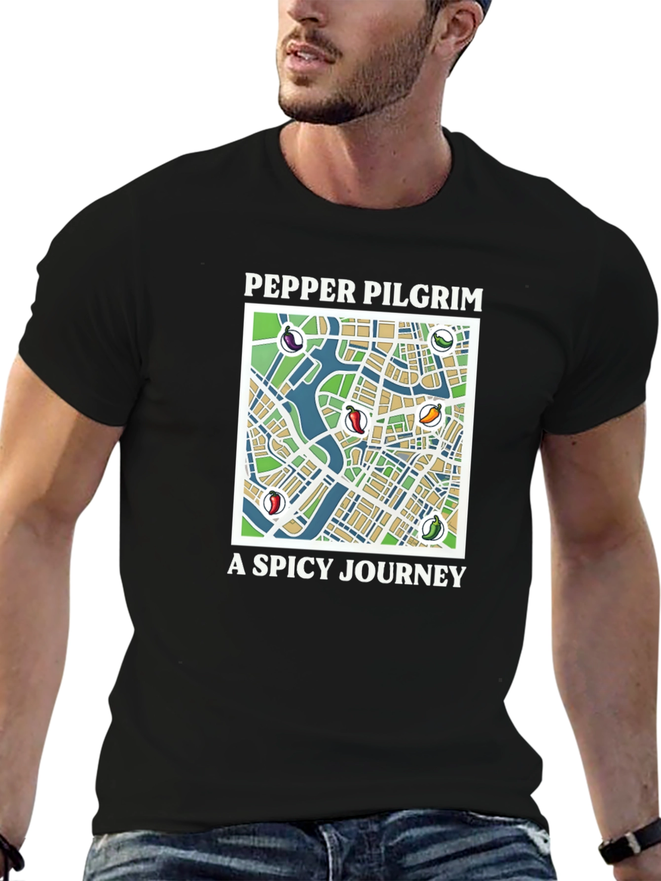 Pepper Pilgrim T-Shirt - A Spicy Journey