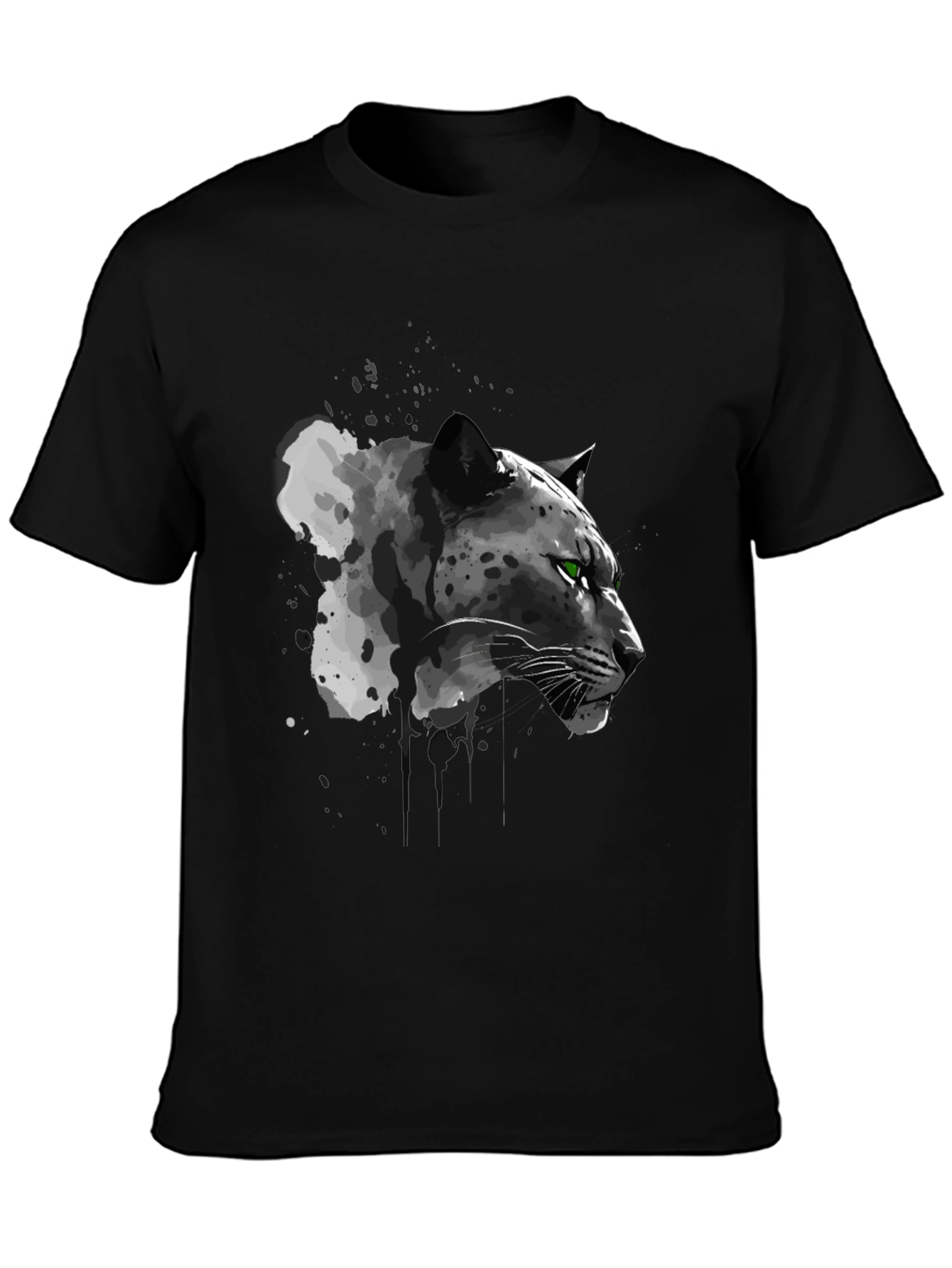 Black Panther Graphic Tee - Cool Animal Print T-Shirt