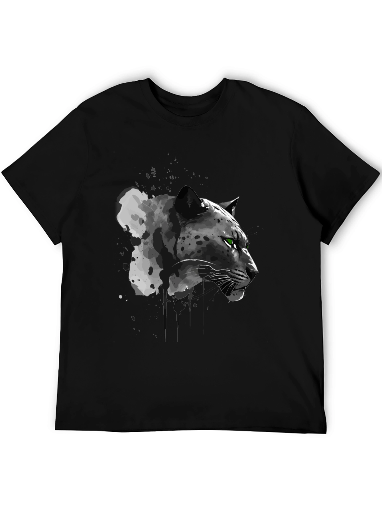 Black Panther Graphic Tee - Cool Animal Print T-Shirt