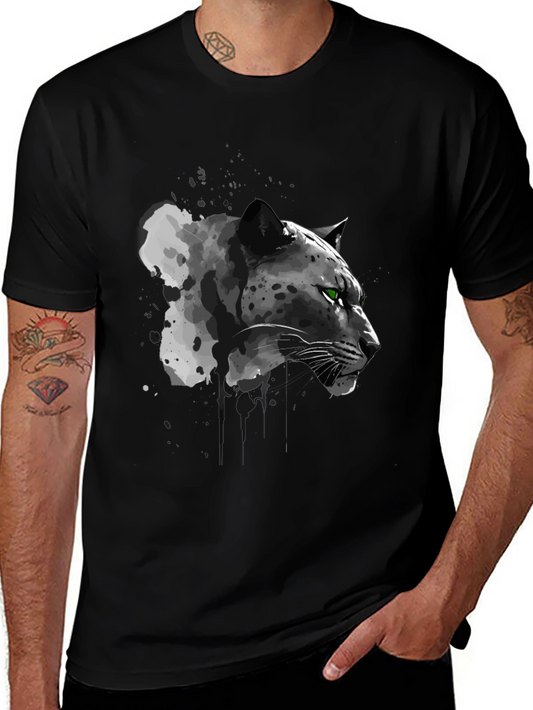 Black Panther Graphic Tee - Cool Animal Print T-Shirt