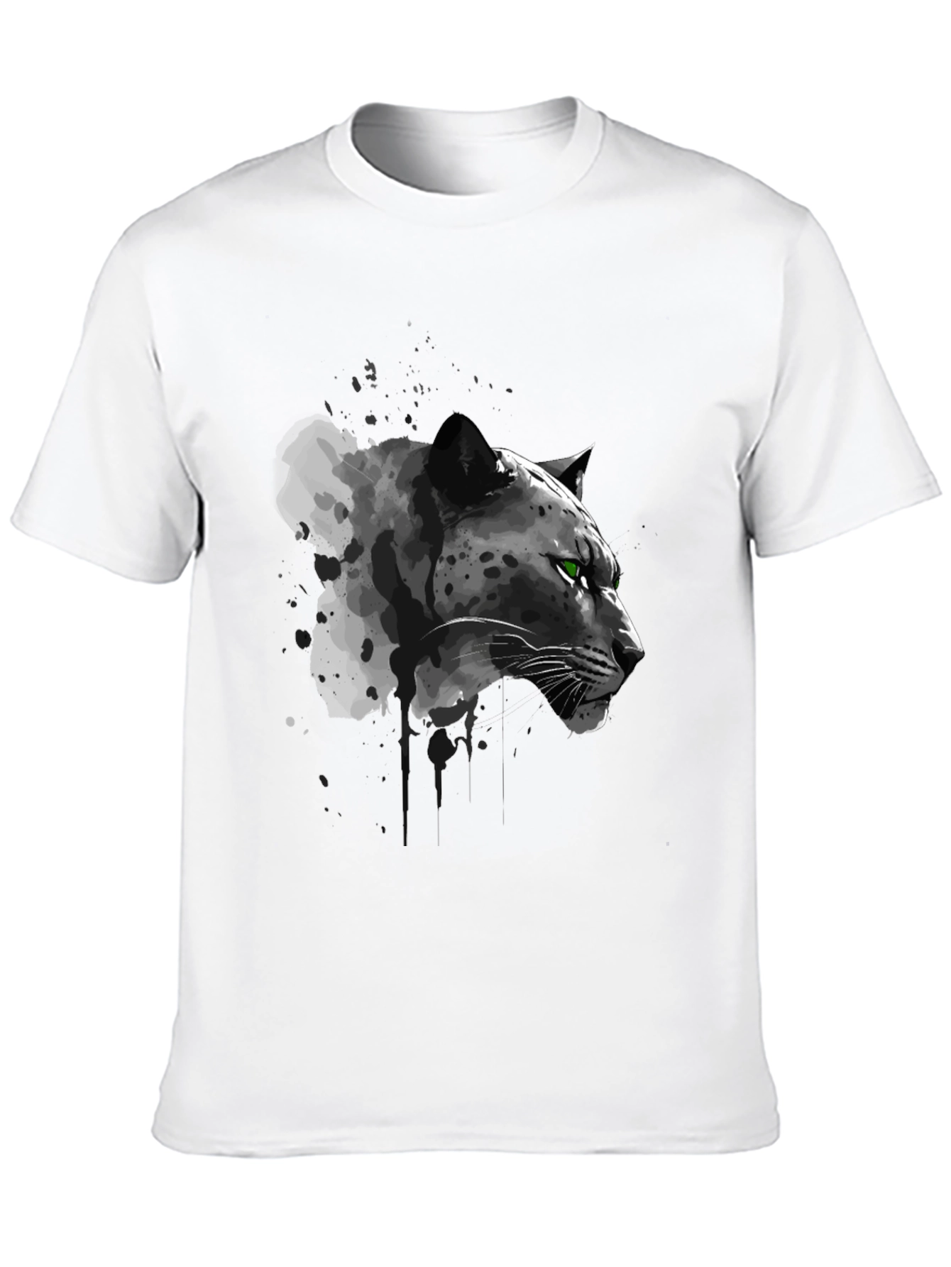 Black Panther Graphic Tee - Cool Animal Print T-Shirt