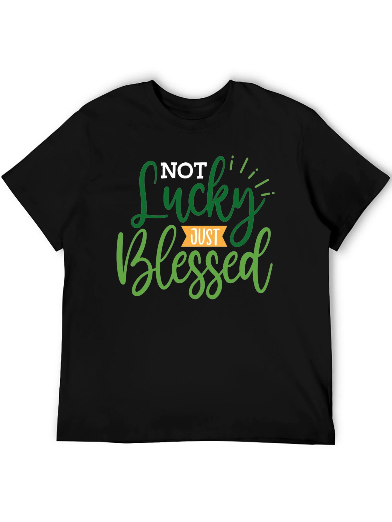 Not Lucky Just Blessed Black Tee