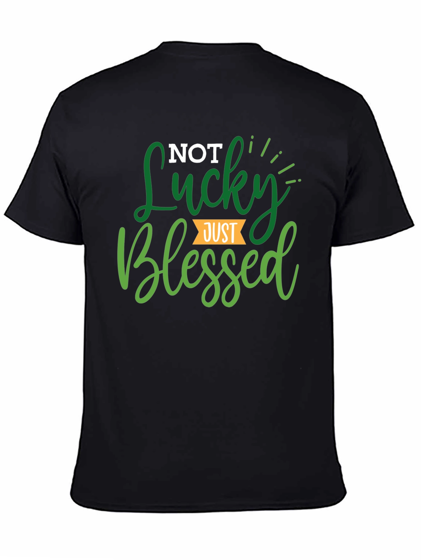 Not Lucky Just Blessed Black Tee