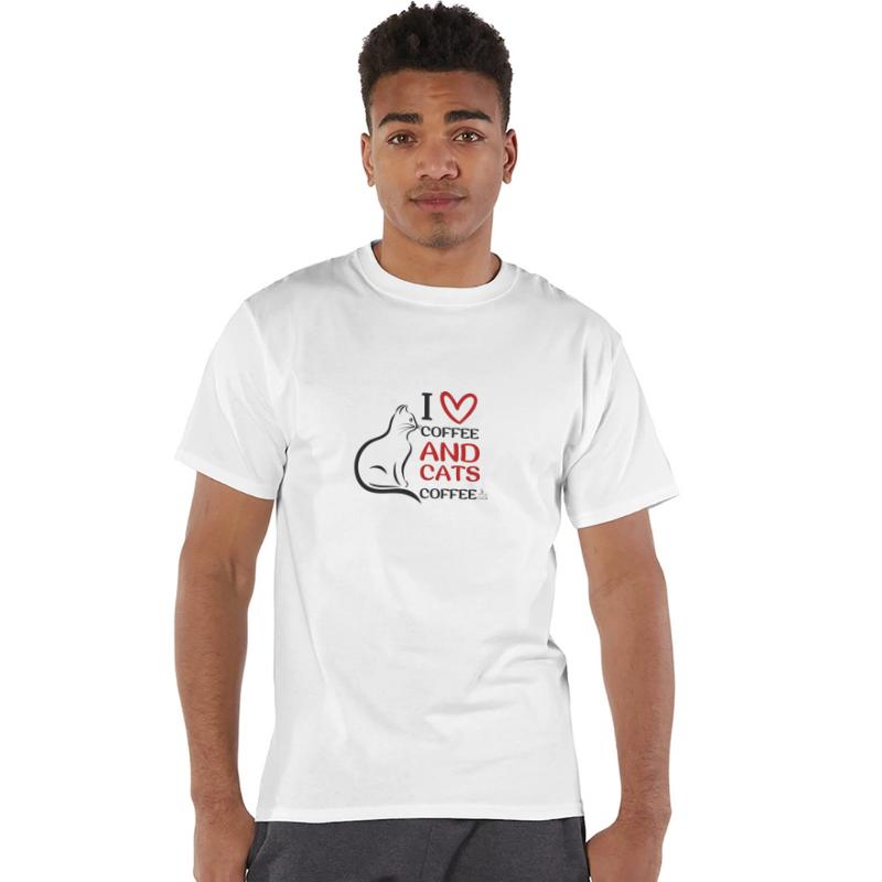 I Love Coffee and Cats Coffee Shirt